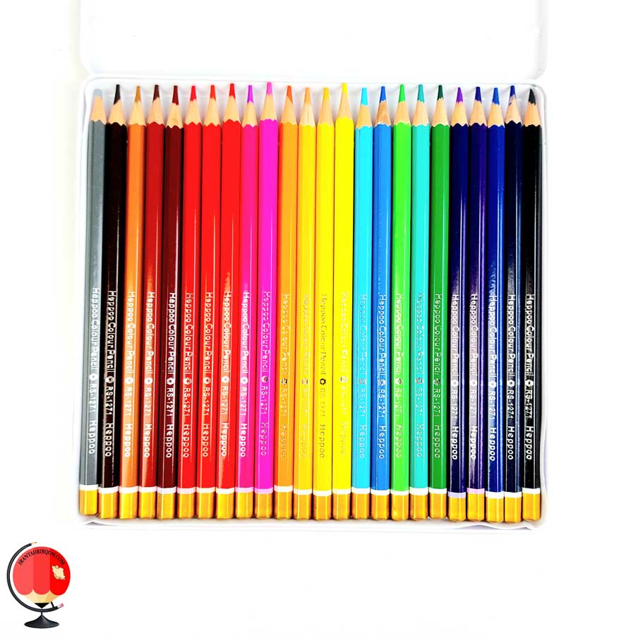 مداد رنگی هیپو 24 رنگ جعبه فلزی