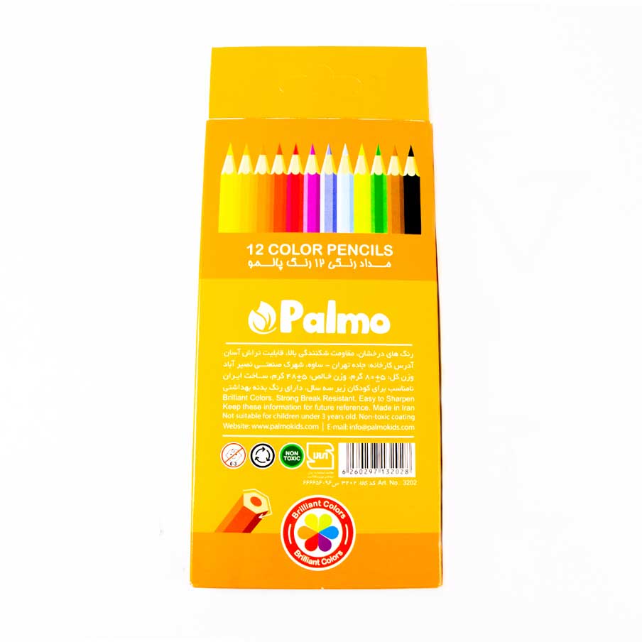 خرید و قیمت مداد رنگی 12 رنگ پالمو