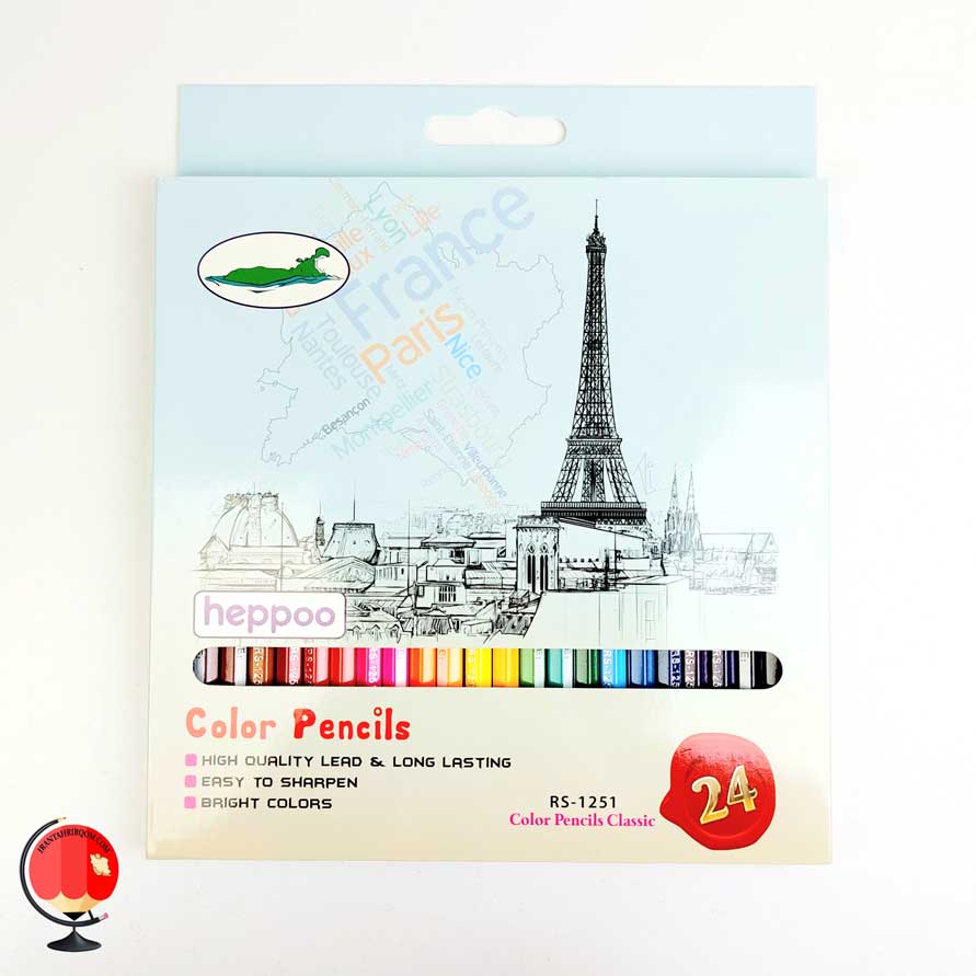 مداد رنگی هیپو 24 رنگ جعبه مقوایی