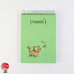 خرید دفترچه یادداشت سیمی طرح گربه پاپکو
