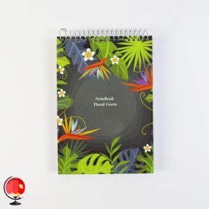 خرید دفترچه یادداشت سیمی طرح برگ سبز پاپکو