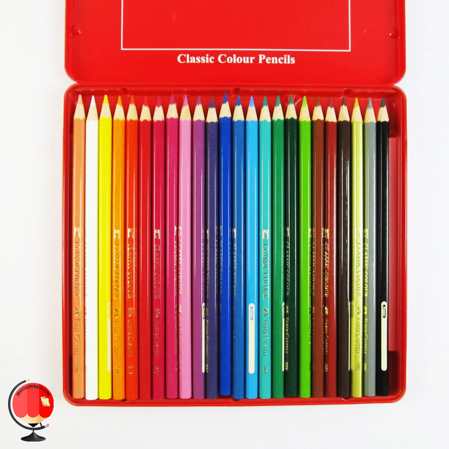 خرید مداد رنگی فابر کاستل 24 رنگ جعبه فلزی