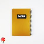 خرید دفترچه یادداشت سیمی زرد متالیک پاپکو