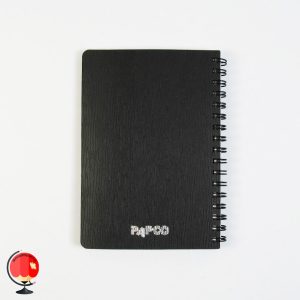 دفترچه یادداشت سیمی راه راه رنگ مشکی پاپکو