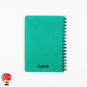 دفترچه یادداشت سیمی راه راه رنگ سبز پاپکو