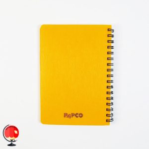 دفترچه یادداشت سیمی راه راه رنگ نارنجی پاپکو