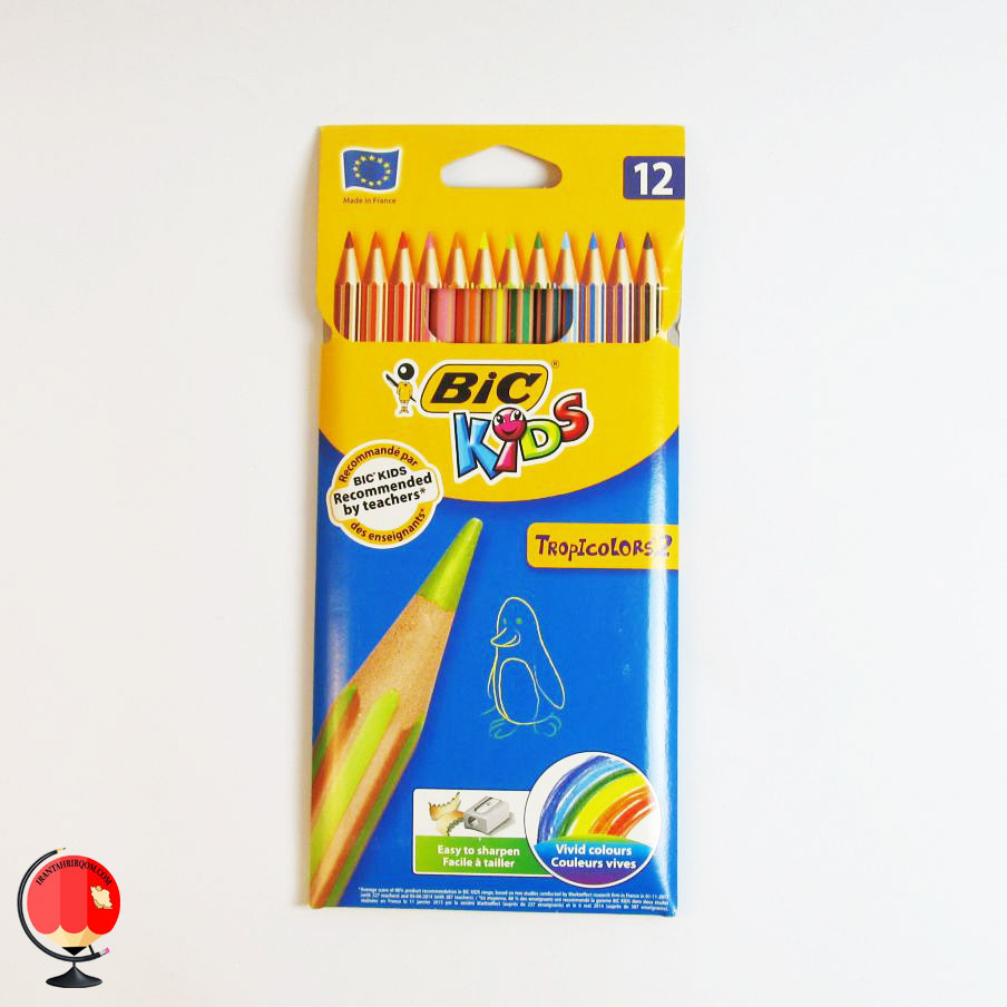 خرید و قیمت مداد رنگی 12 رنگ بیک