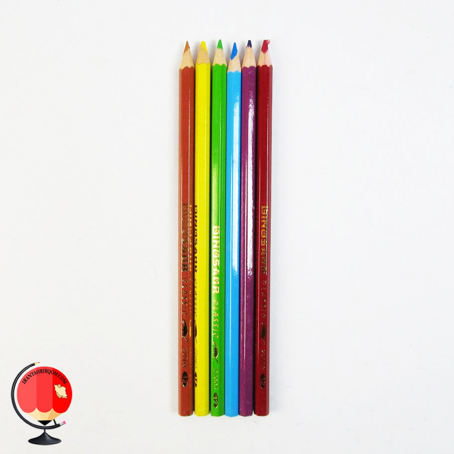 خرید و قیمت مداد رنگی 6 رنگ دایناسور