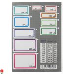 خرید و قیمت برچسب اسم ساده دور رنگی 2.5×1.3