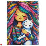 خرید و قیمت دفتر مشق 100 برگ سیمی طرح گربه کینگ