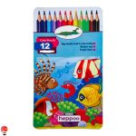 مداد رنگی هیپو 12 رنگ جعبه فلزی