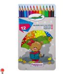 مداد رنگی هیپو 12 رنگ جعبه فلزی