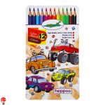مداد رنگی هیپو 12 رنگ جعبه فلزی