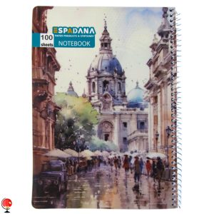 خرید و قیمت دفتر مشق 100 برگ سیمی طرح ایتالیا اسپادانا