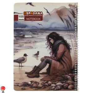 خرید و قیمت دفتر مشق 100 برگ سیمی طرح دخترانه اسپادانا
