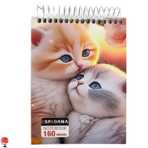 خرید و قیمت دفترچه یادداشت سیمی 10× 15 طرح گربه اسپادانا