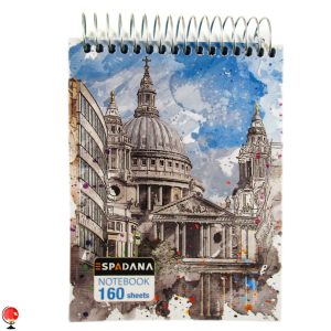 خرید و قیمت دفترچه یادداشت سیمی 10× 15 طرح کلیسا اسپادانا