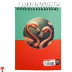 خرید و قیمت دفترچه یادداشت سیمی 10× 15 طرح فلامینگو اسپادانا
