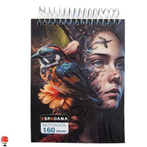 خرید و قیمت دفترچه یادداشت سیمی 10× 15 طرح پرنده اسپادانا