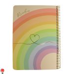 خرید دفتر مشق 80 برگ سیمی طلاکوب طرح قلبی سویل