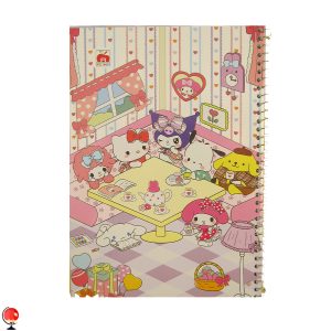 خرید و قیمت دفتر مشق 40 برگ حاشیه دار مجلد نهال طرح سانریو