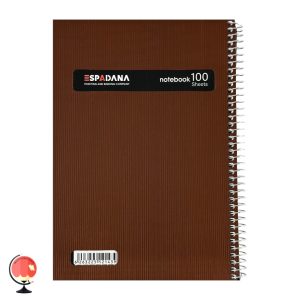خرید دفتر مشق 100 برگ جلد طلقی رنگی اسپادانا
