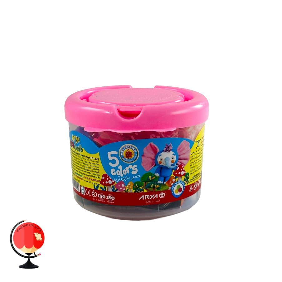 خرید و قیمت خمیر بازی 5 رنگ سطلی آریا