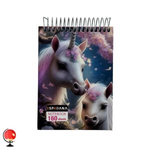 خرید و قیمت دفترچه یادداشت سیمی 10× 15 طرح اسب اسپادانا