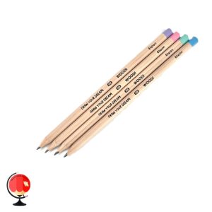 خرید و قیمت مداد مشکی چوبی الیپون بسته 4 عددی