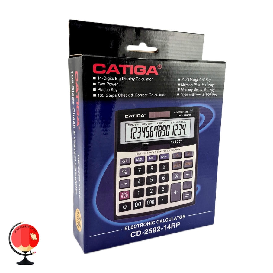 خرید و قیمت ماشین حساب کاتیگا CD-2592-14RP